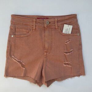 Guess Women’s High Rise Short Stretch Destroy Denim Size 26